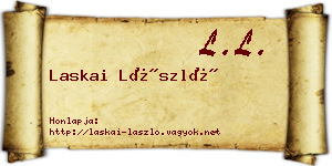 Laskai László névjegykártya