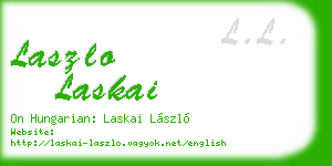 laszlo laskai business card